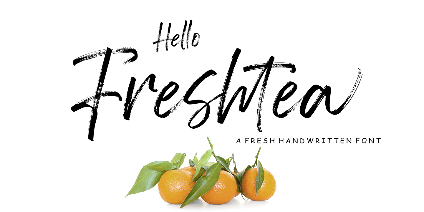 Пример шрифта Hello Freshtea Brush #1